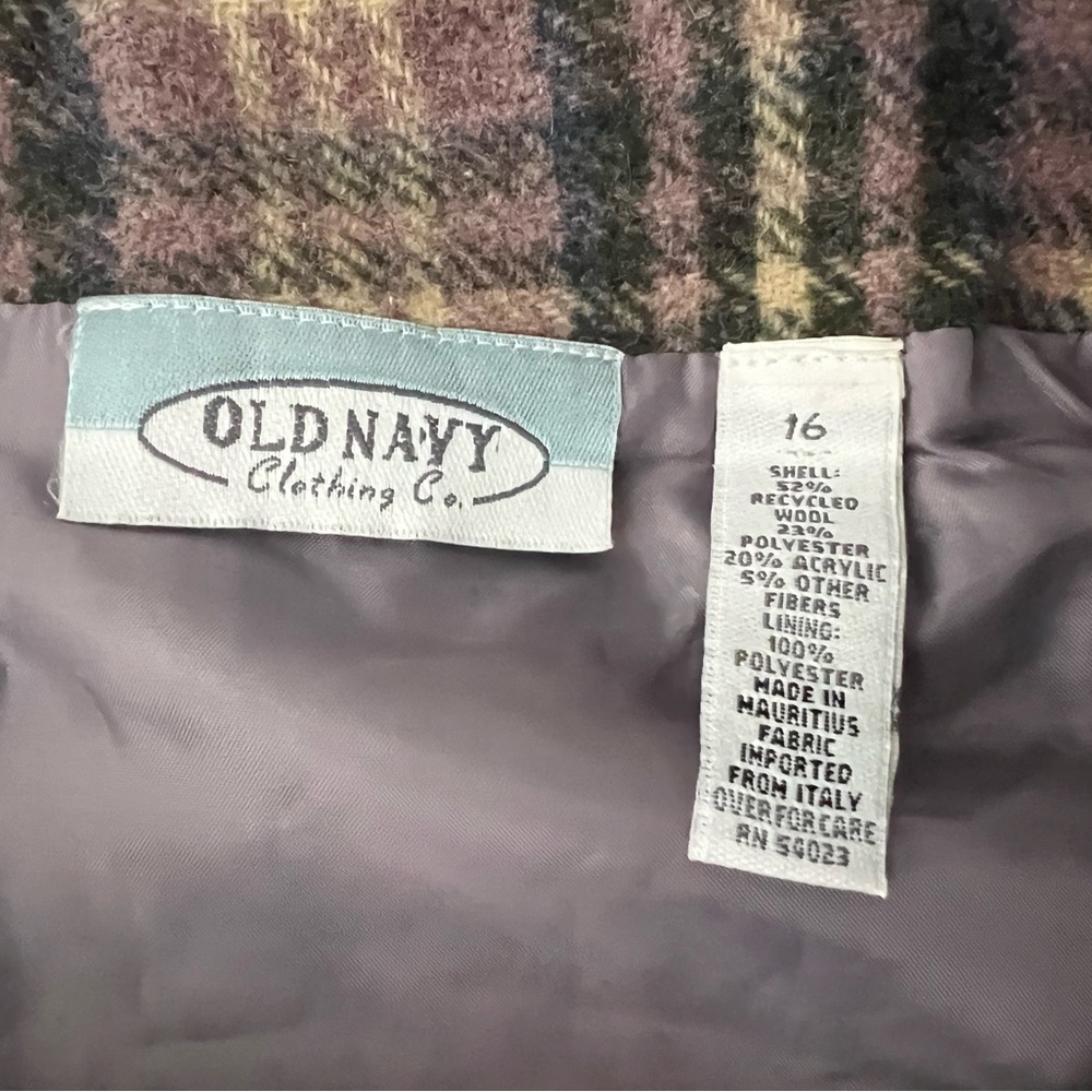 VTG- Old Navy Plaid Mini Skirt - Pink and Black - Picture 3 of 4